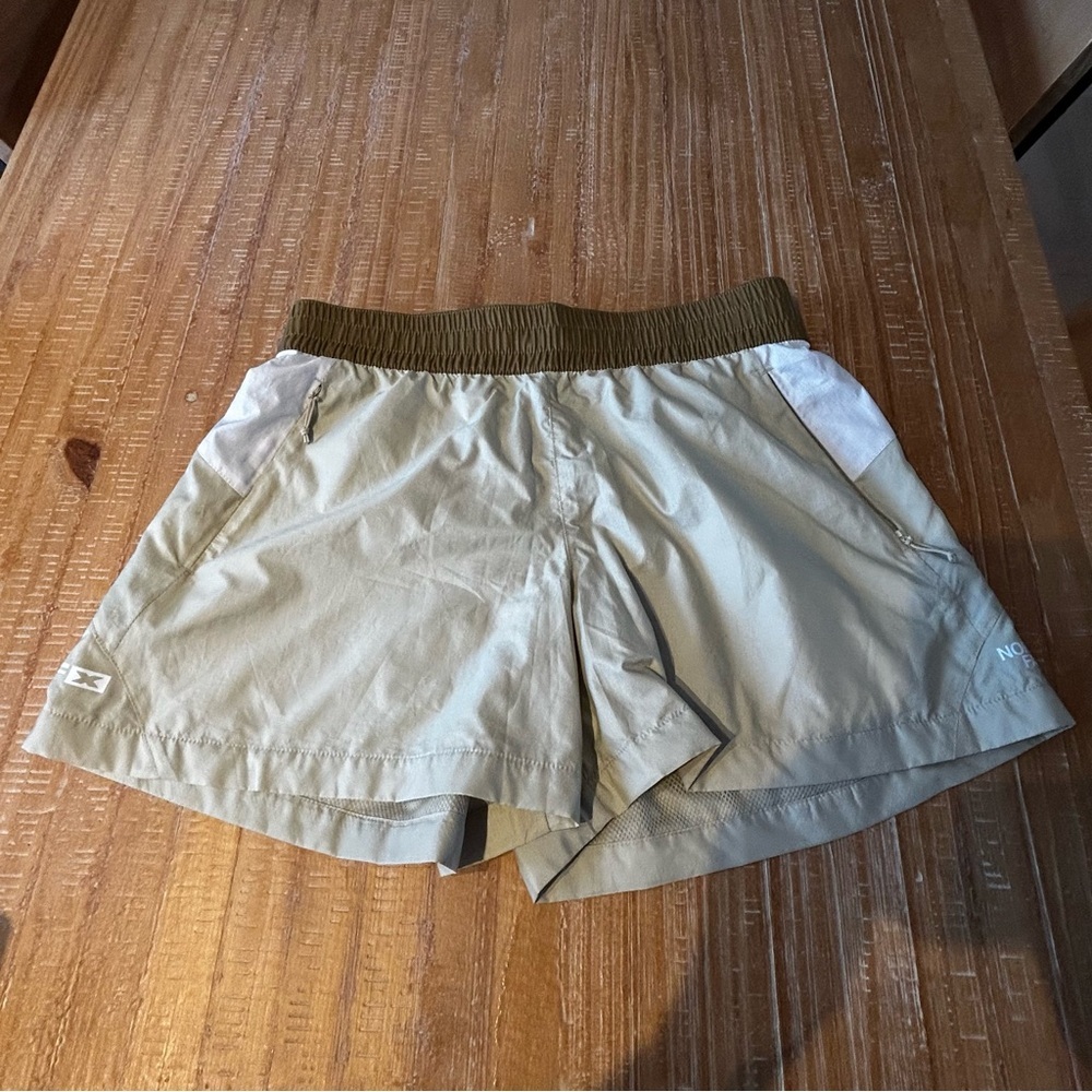 The North Face Tan and White Athletic Shorts
